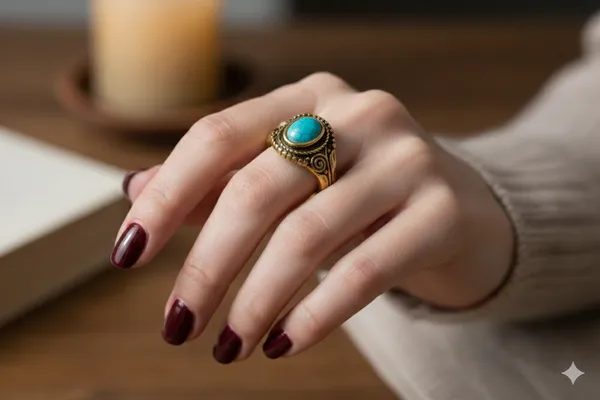 Antique_Gold_Turquoise_Royal_Ring_For_Women